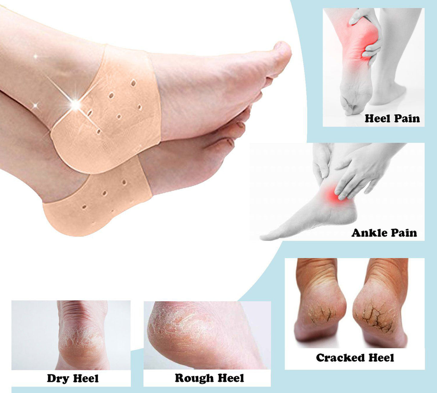 Heel anti-crack sets_مساند الكعب الطبية