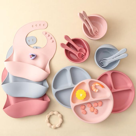 accessoires d’alimentation en silicone pour bébé – طقم تغذية للأطفال